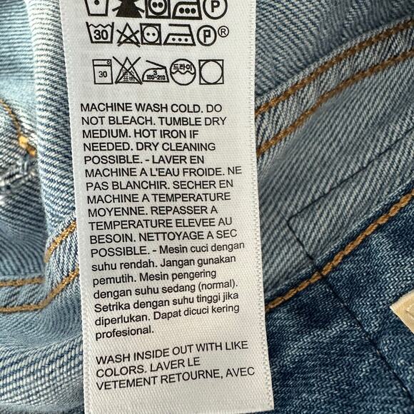 Levi's XL Superwide Women's Jeans Size 27 Medium Wash Tie Belt Mid Rise Baggy - Picture 8 of 10